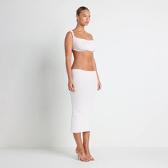 VETTESE X SKIMS SHEER MODAL DRAPED BRALETTE | ECRU
