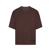 NikeSKIMS AIRY V-NECK OVERSIZED TOP | DARK SEPIA