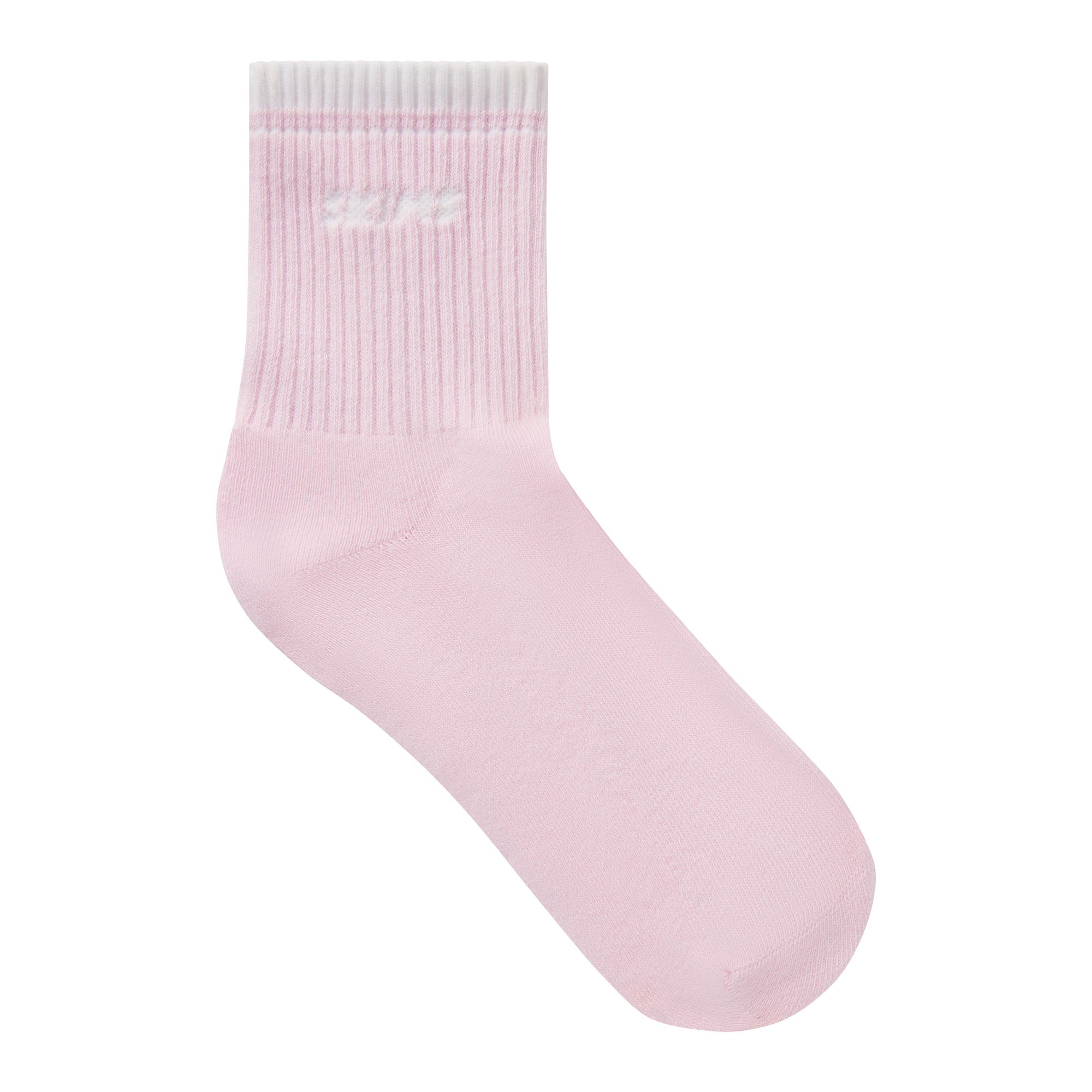 SKIMS SOCKS RIBBED QUARTER CREW LOGO SOCK 3-PACK | CHERRY BLOSSOM MULTI