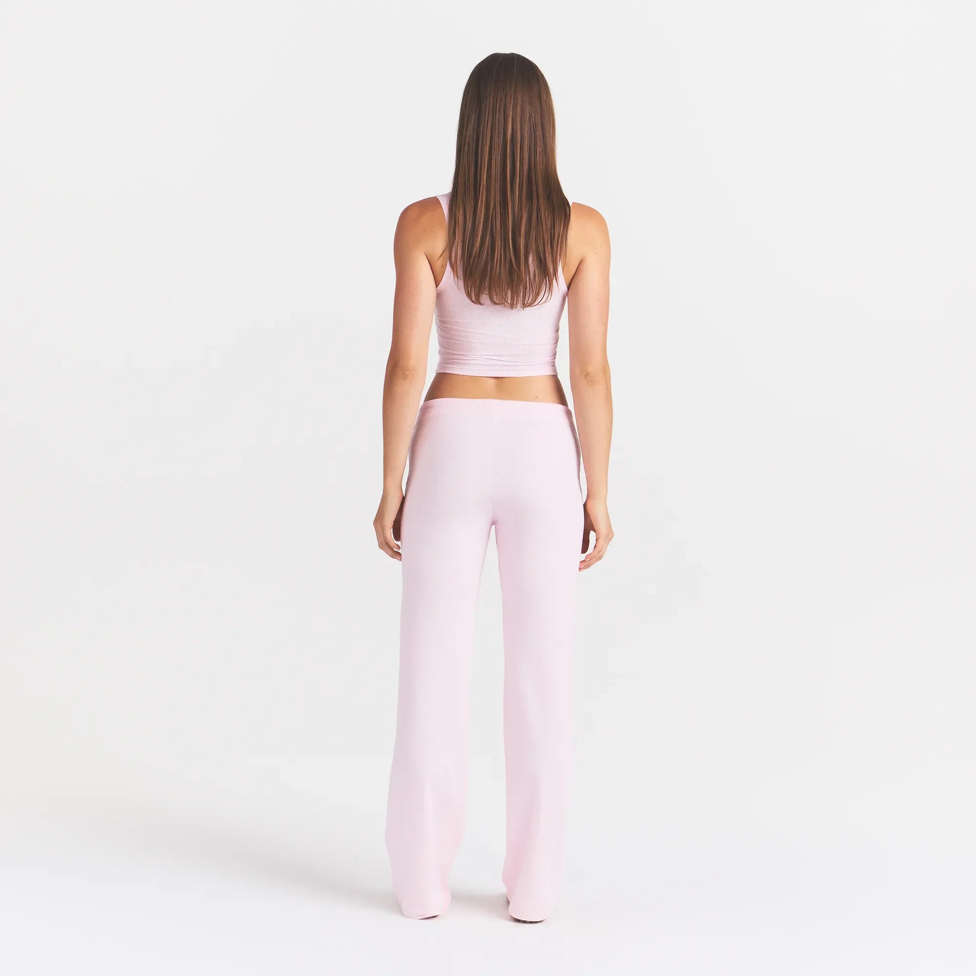 COTTON JERSEY STRAIGHT LEG PANT | CHERRY BLOSSOM