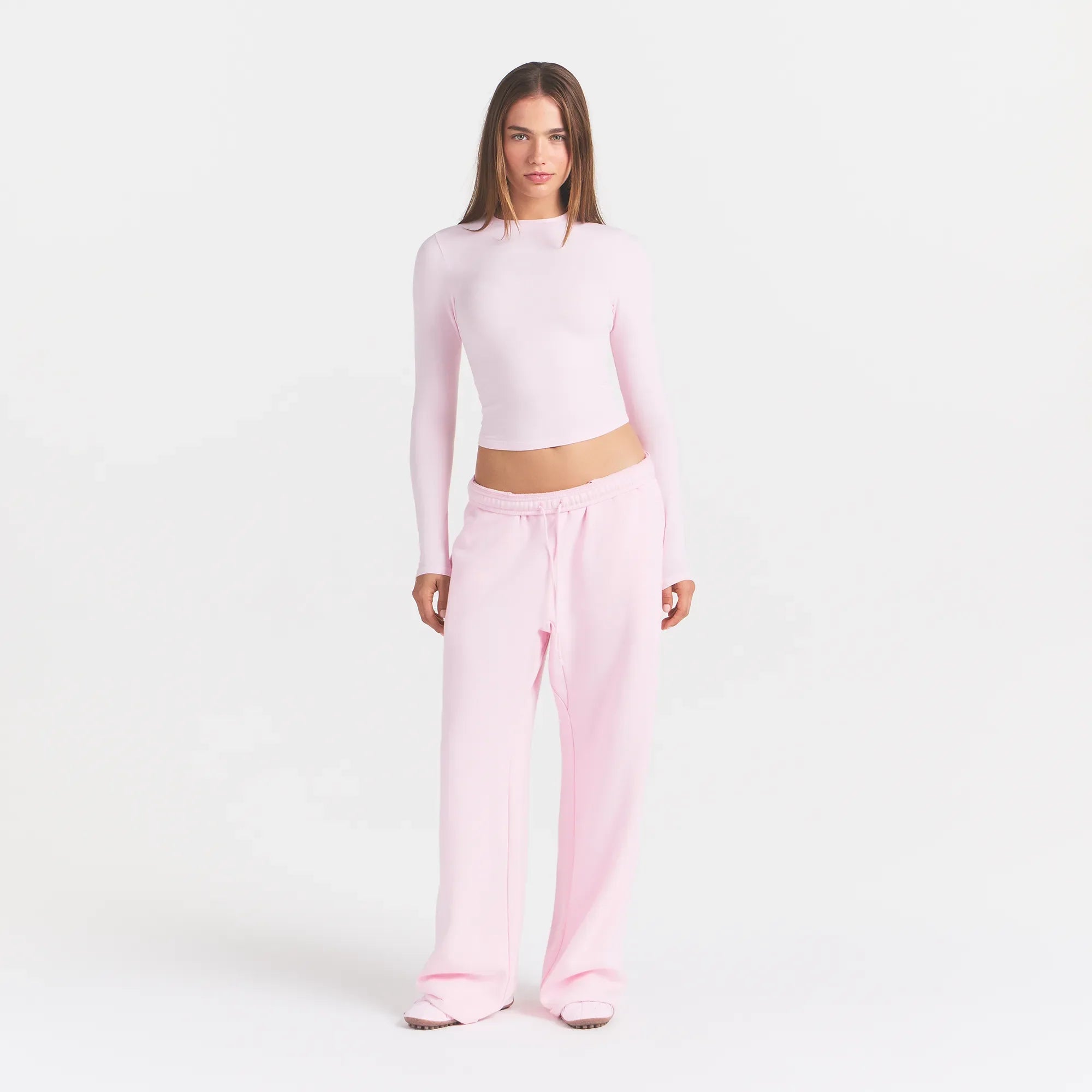 COTTON JERSEY LONG SLEEVE T-SHIRT | CHERRY BLOSSOM