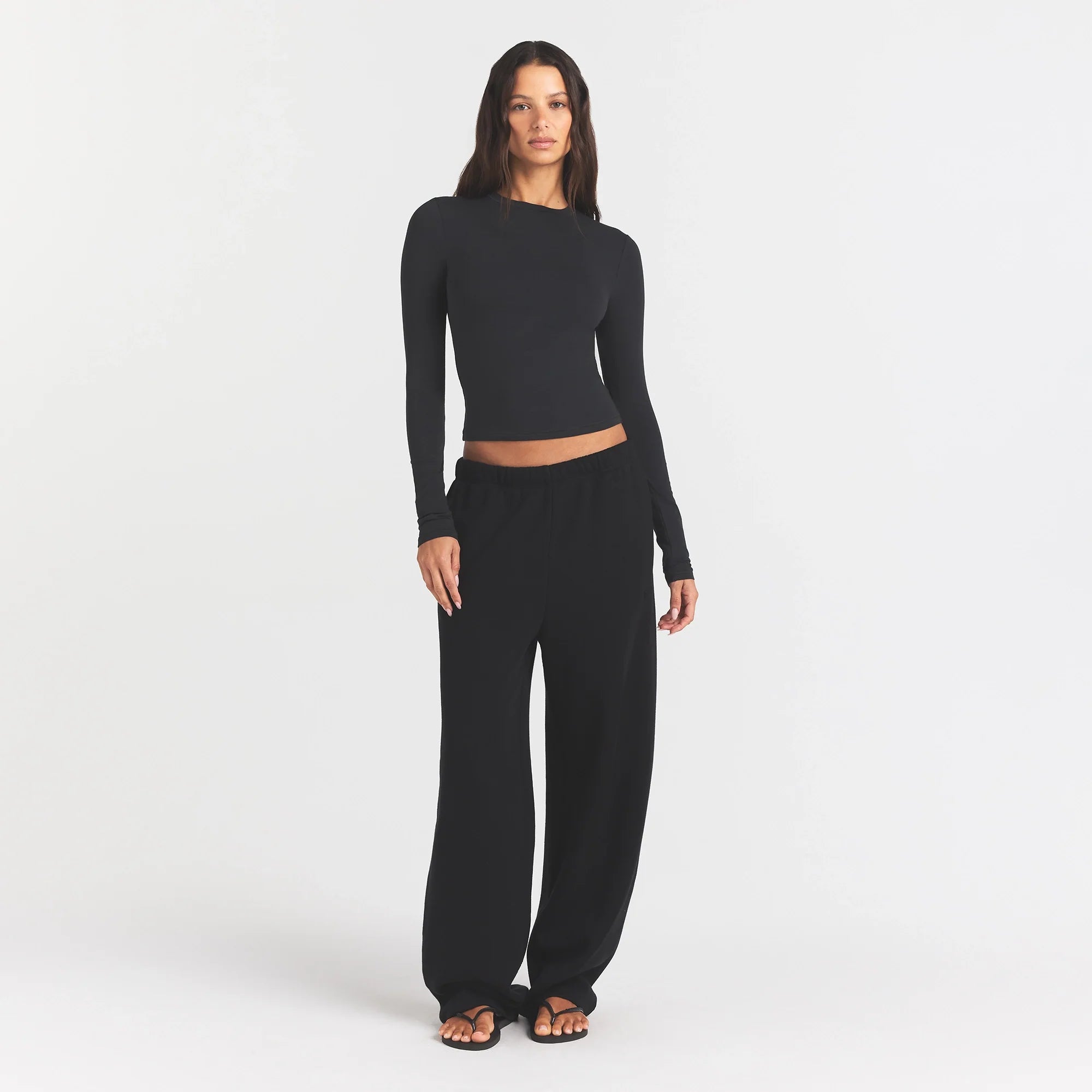 COTTON JERSEY LONG SLEEVE T-SHIRT | SOOT