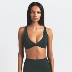 NikeSKIMS MATTE TWIST-FRONT BRA | DARK TEAL