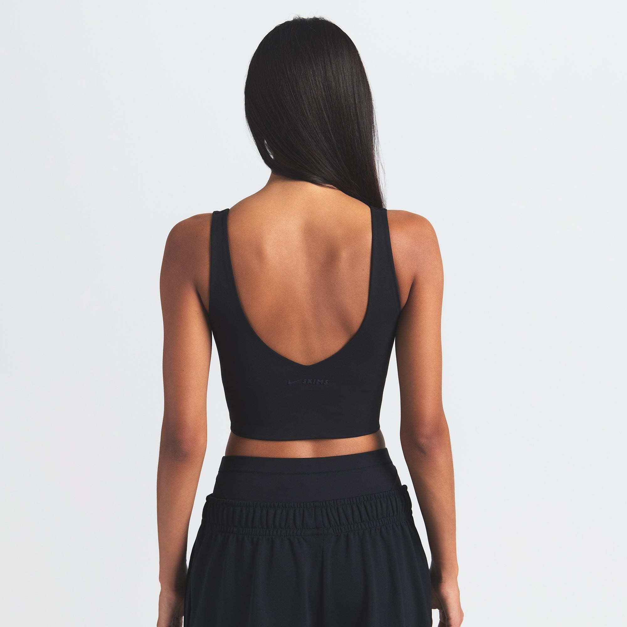 NikeSKIMS MATTE V-NECK BRA TOP | OBSIDIAN