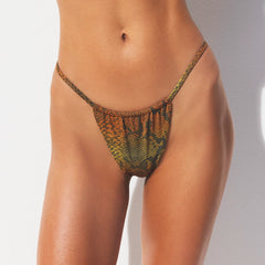 SIGNATURE SWIM STRING BIKINI BOTTOM | FOREST OMBRE SNAKE