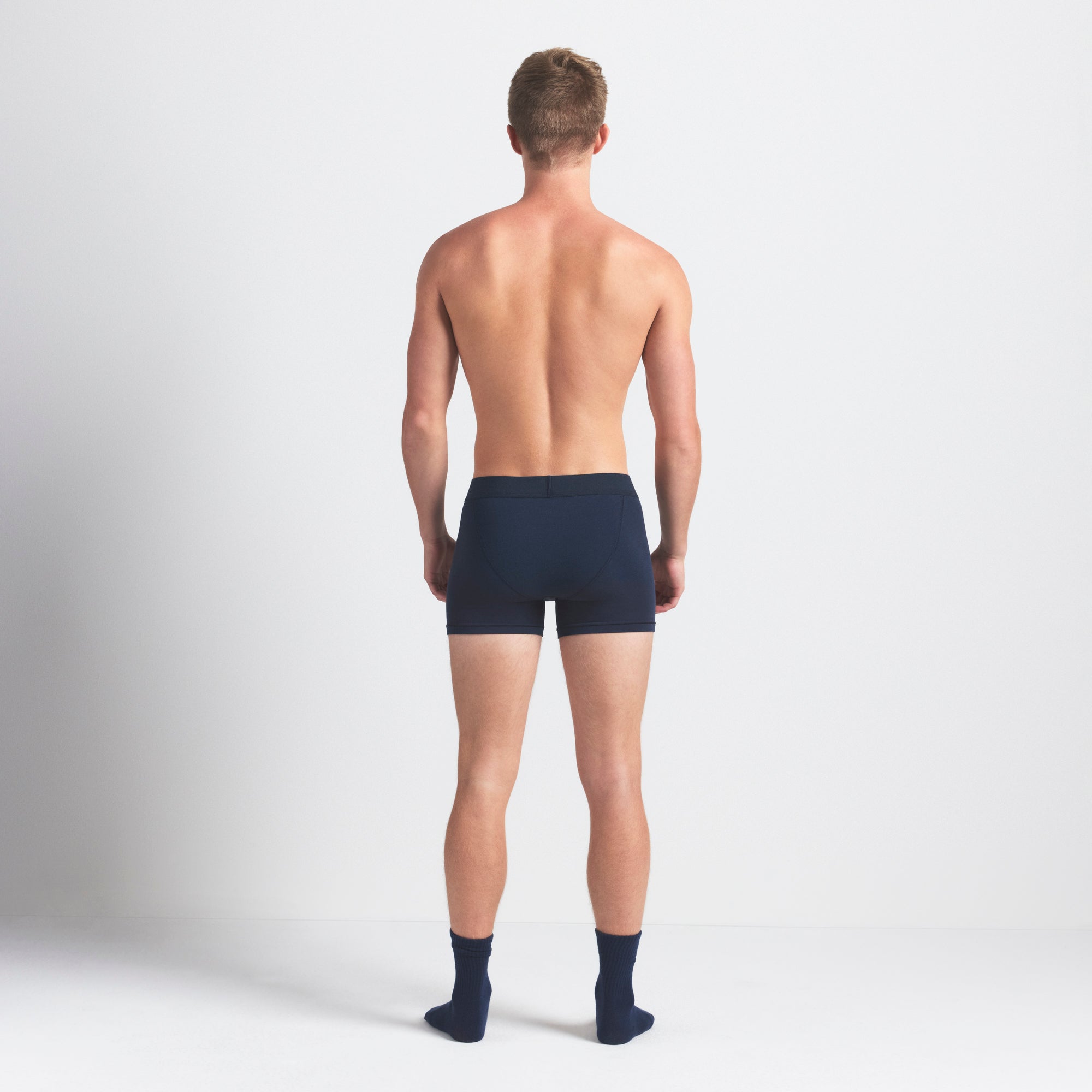 SKIMS COTTON MENS 3" BOXER BRIEF 3-PACK | BLUE BLACK MULTI