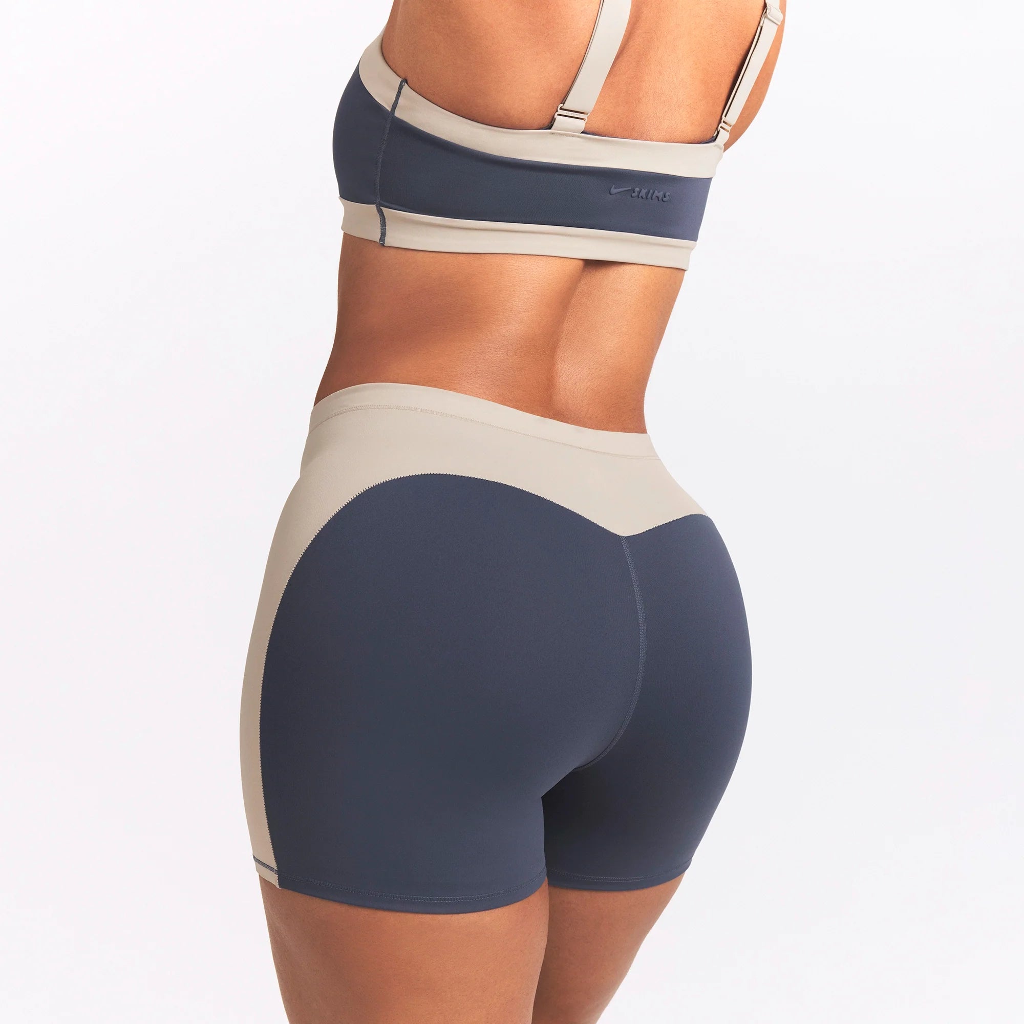 NikeSKIMS MATTE SHINE MIX 5" BIKER SHORT | DEEP ROYAL AND STONE