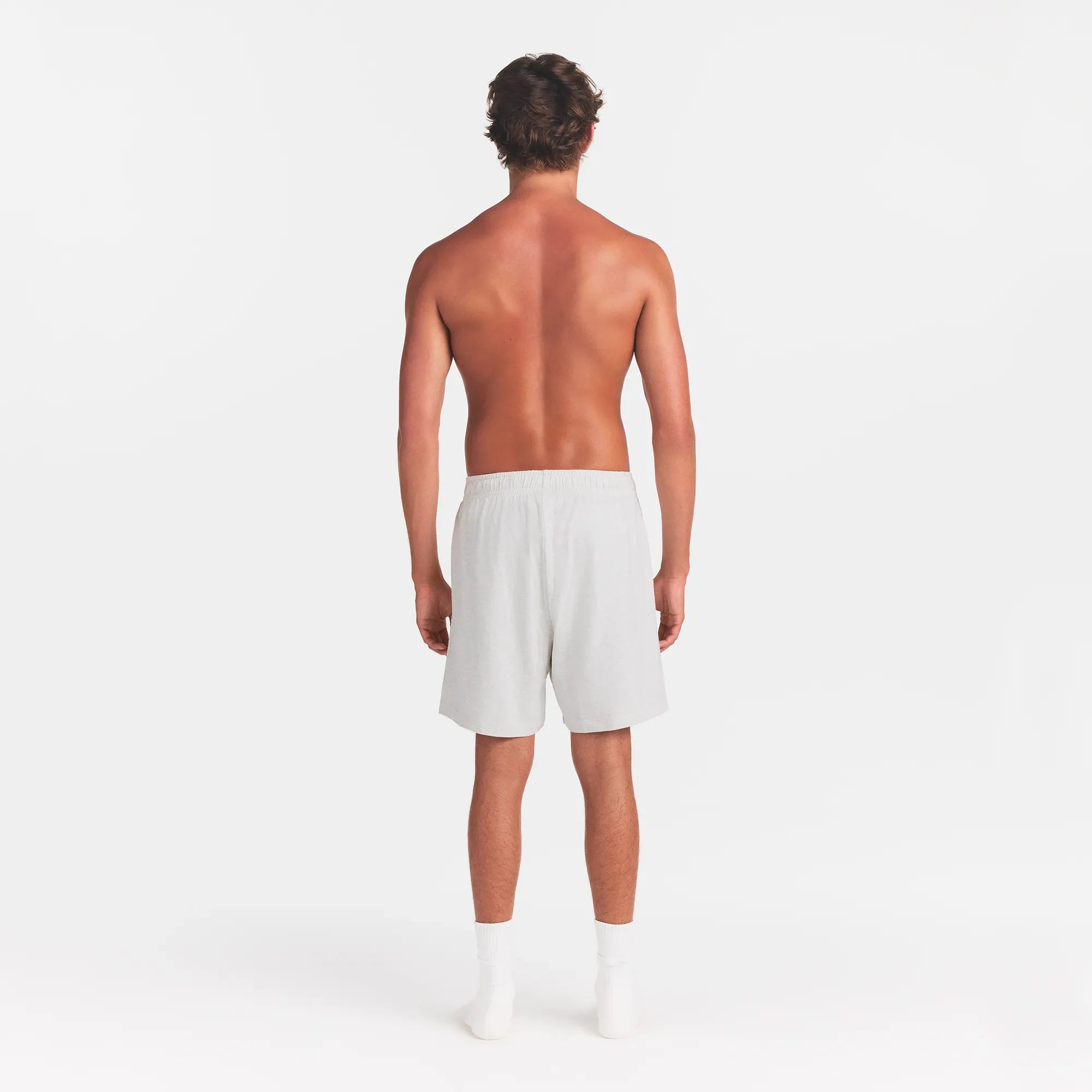 JERSEY LOUNGE MENS RELAXED SHORT | CHALK HEATHER