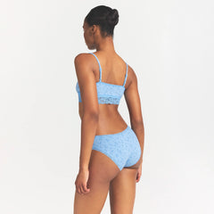 LIGHTWEIGHT COTTON LACE BRIEF | SURF DAINTY FLORAL PRINT