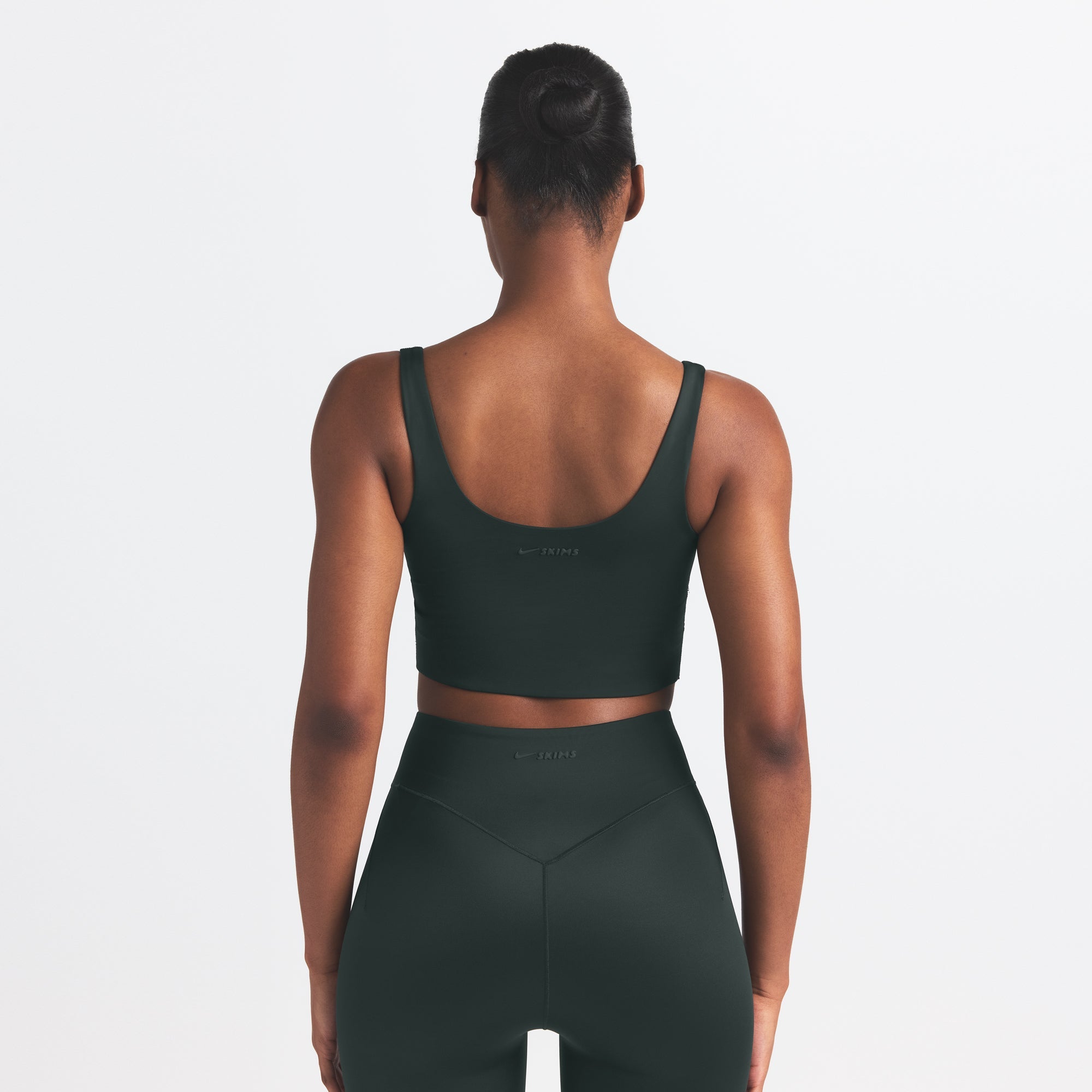 NikeSKIMS SHINE SCOOP NECK BRA TOP | DARK TEAL