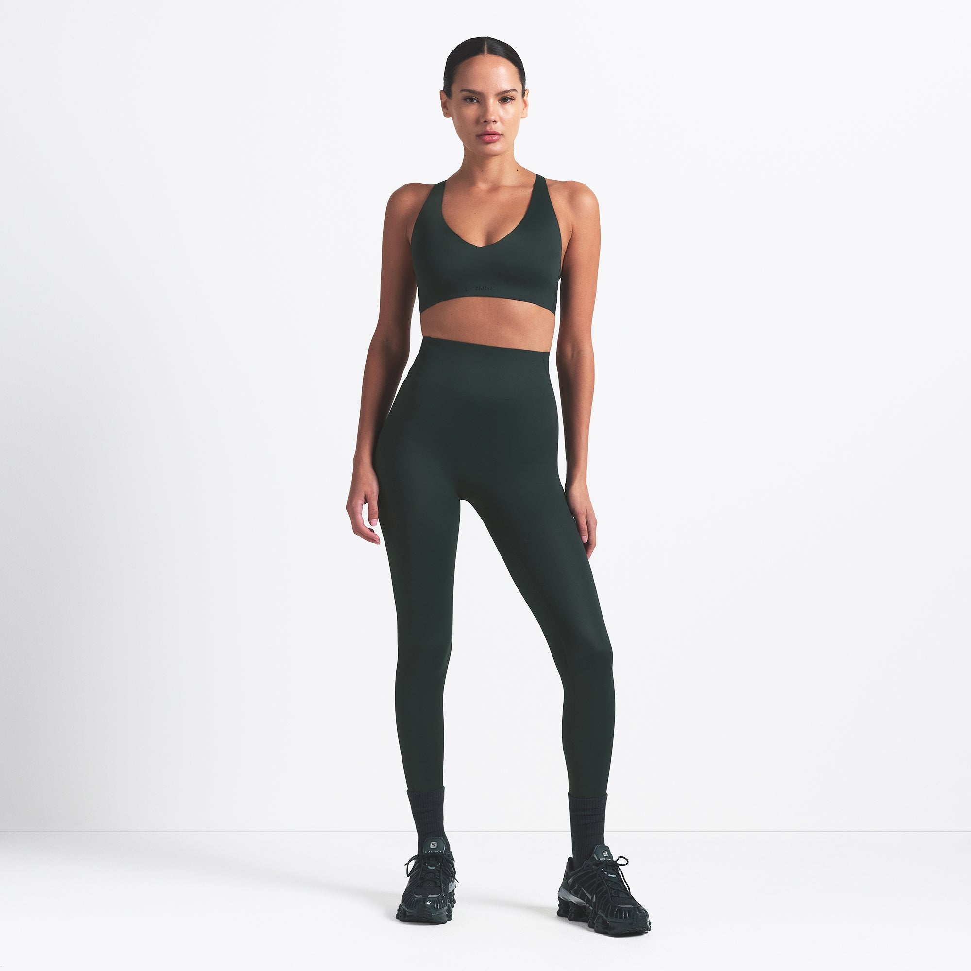 NikeSKIMS SHINE V-NECK BRA | DARK TEAL