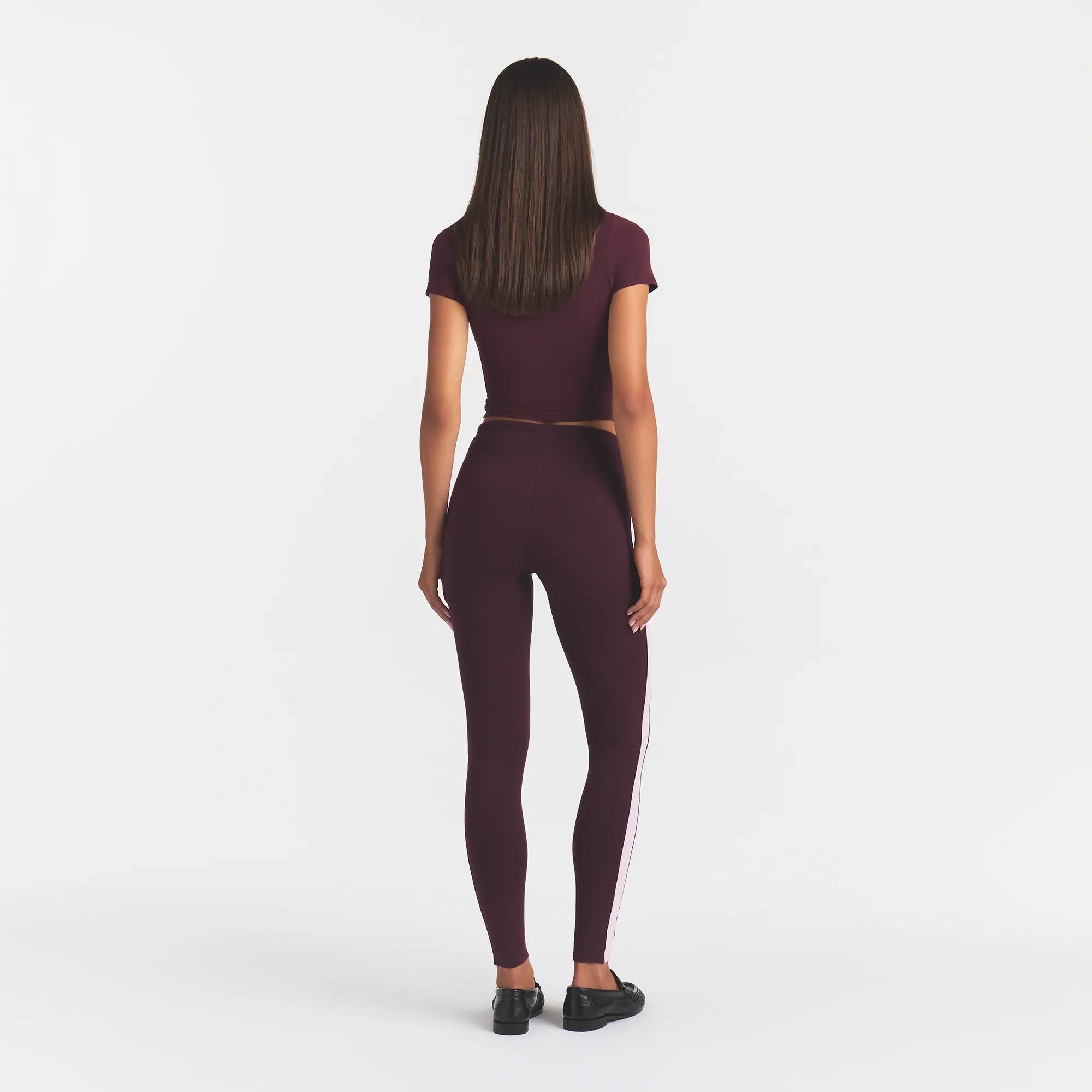 OUTDOOR HIGH-WAISTED LEGGING | CURRANT PEONY CONTRAST