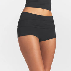 COTTON JERSEY FOLDOVER SHORT | SOOT