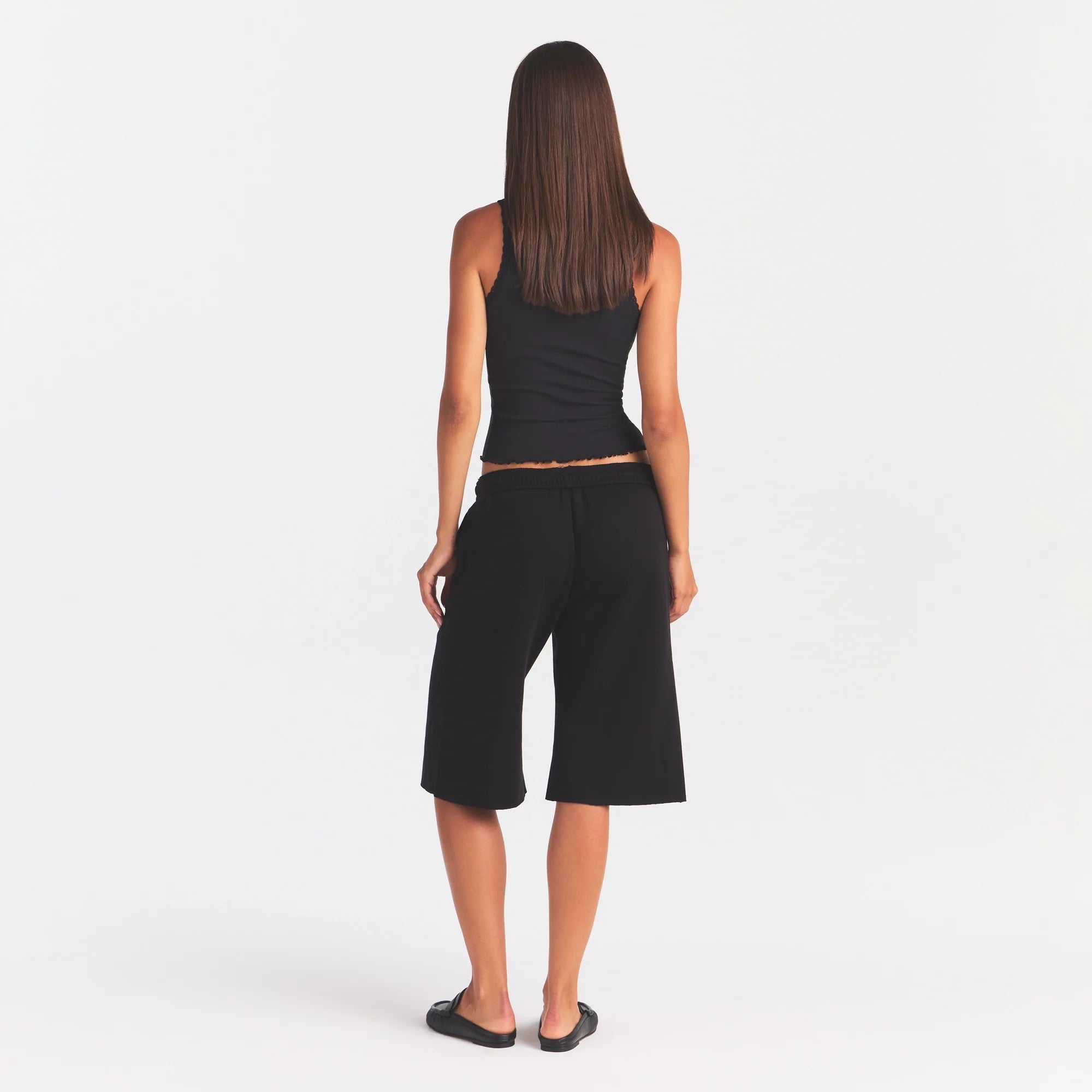 COTTON FLEECE LONG SHORT | ONYX