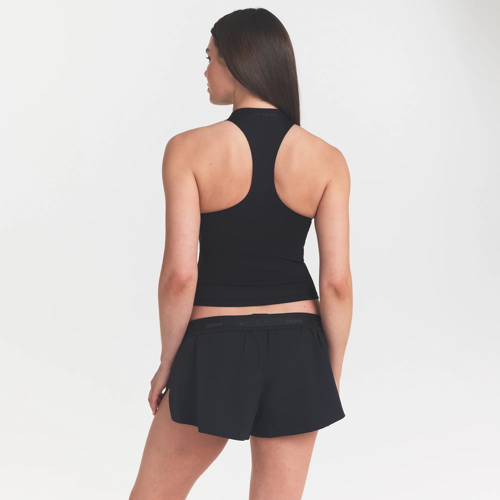 NikeSKIMS MATTE MOCK NECK RACER TANK | OBSIDIAN