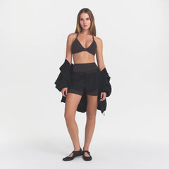 NikeSKIMS STUDIO STRETCH T-BACK TRIANGLE BRA | DARK ROAST