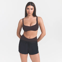 NikeSKIMS STUDIO STRETCH SEAM FRONT MICRO BRA | DARK ROAST