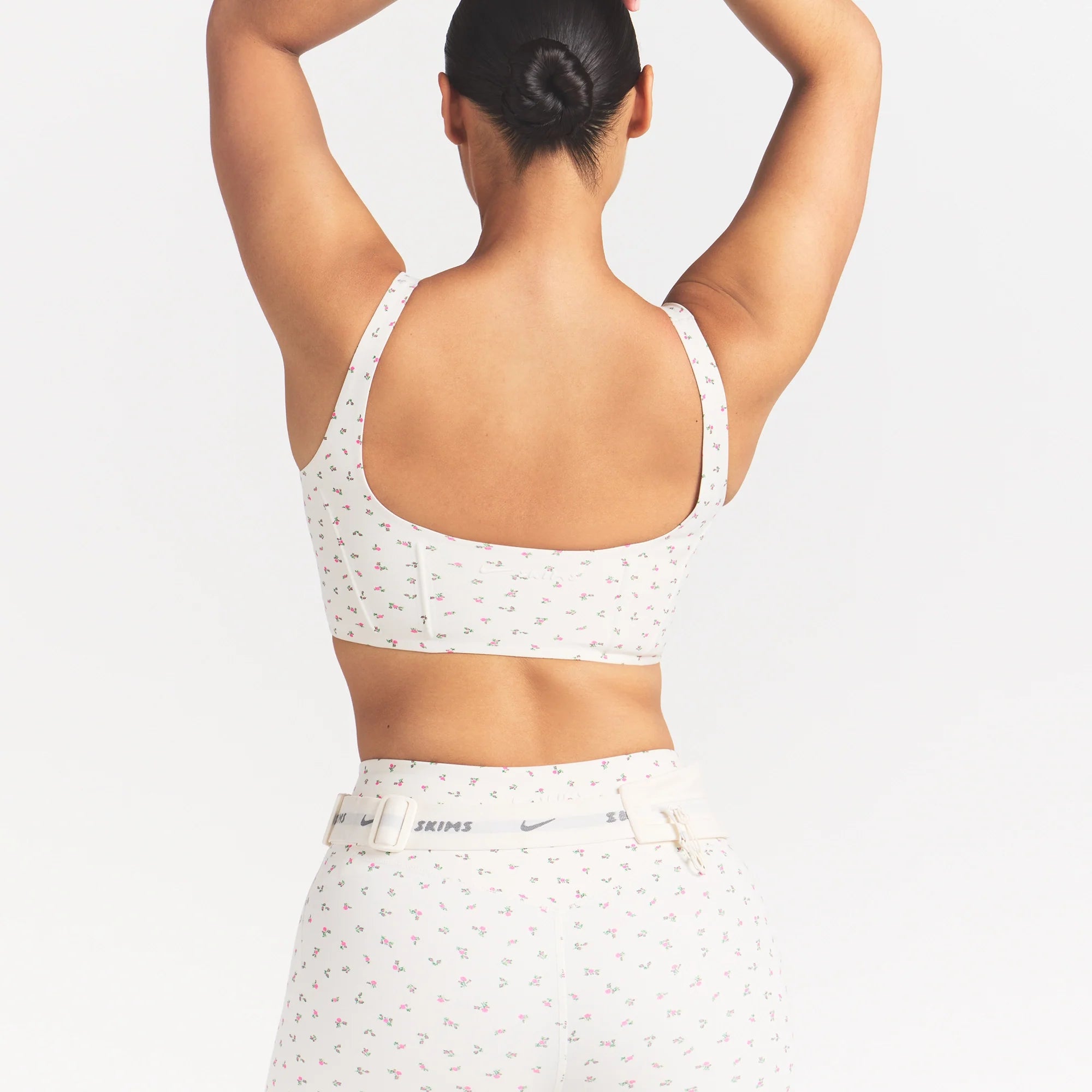NikeSKIMS MATTE LONGLINE CORSET BRA | DITSY FLORAL PRINT