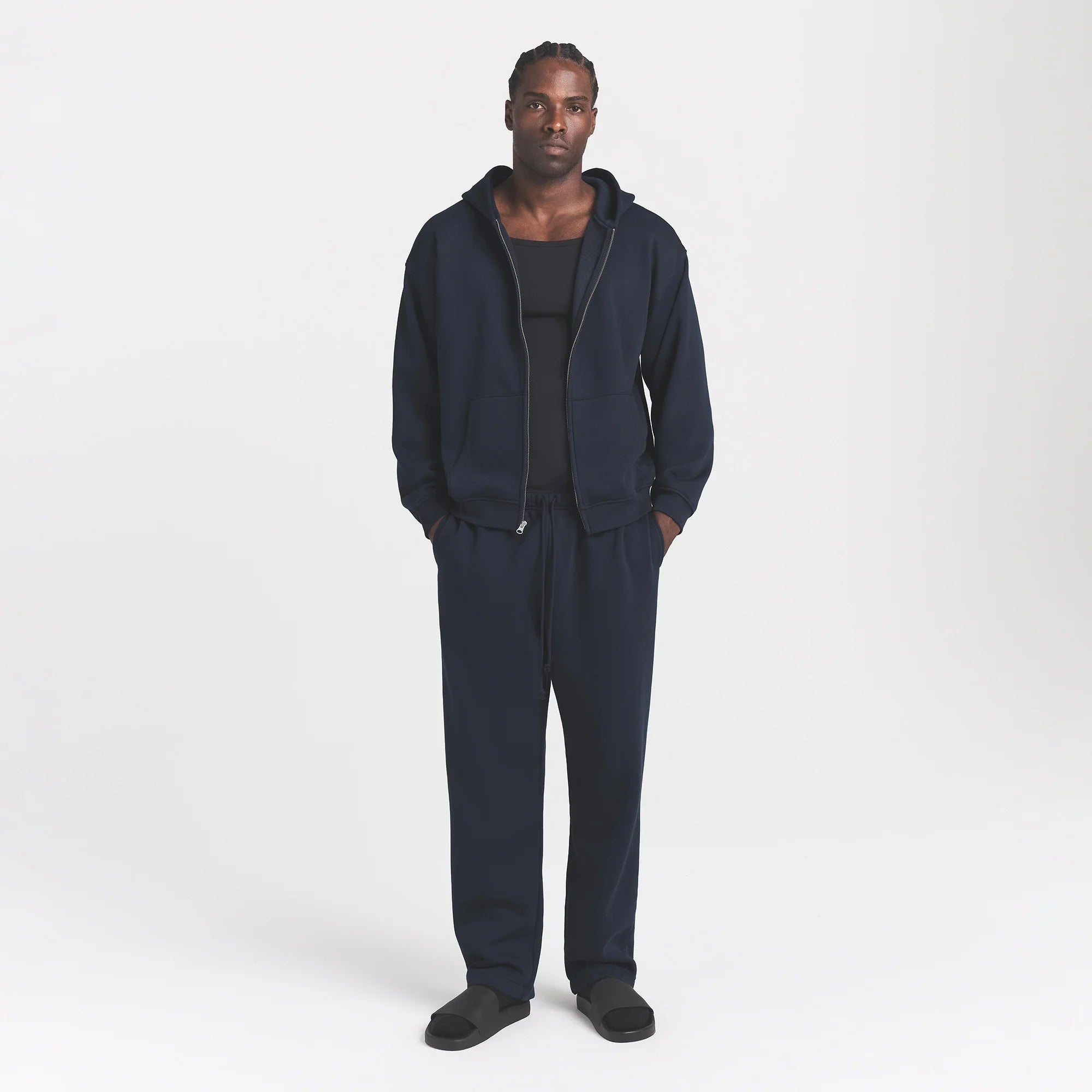 FLEECE LOUNGE MENS CLASSIC STRAIGHT LEG PANT | NAVY