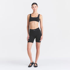 NikeSKIMS RIBBED SEAMLESS 5" BIKER SHORT | OBSIDIAN