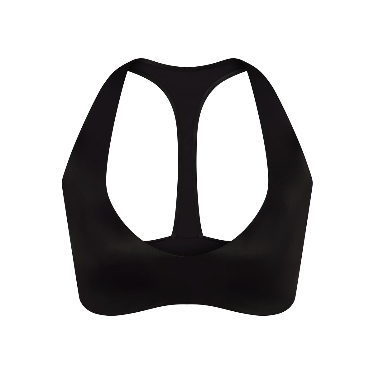 NikeSKIMS SATIN SHINE PLUNGE T-BACK BRA | OBSIDIAN
