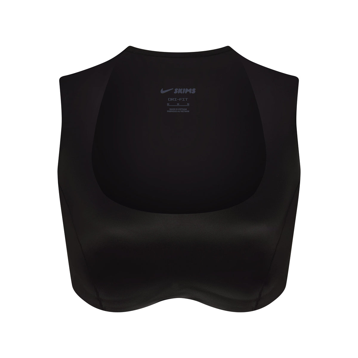 NikeSKIMS SATIN SHINE WIDE SCOOP BRA | OBSIDIAN