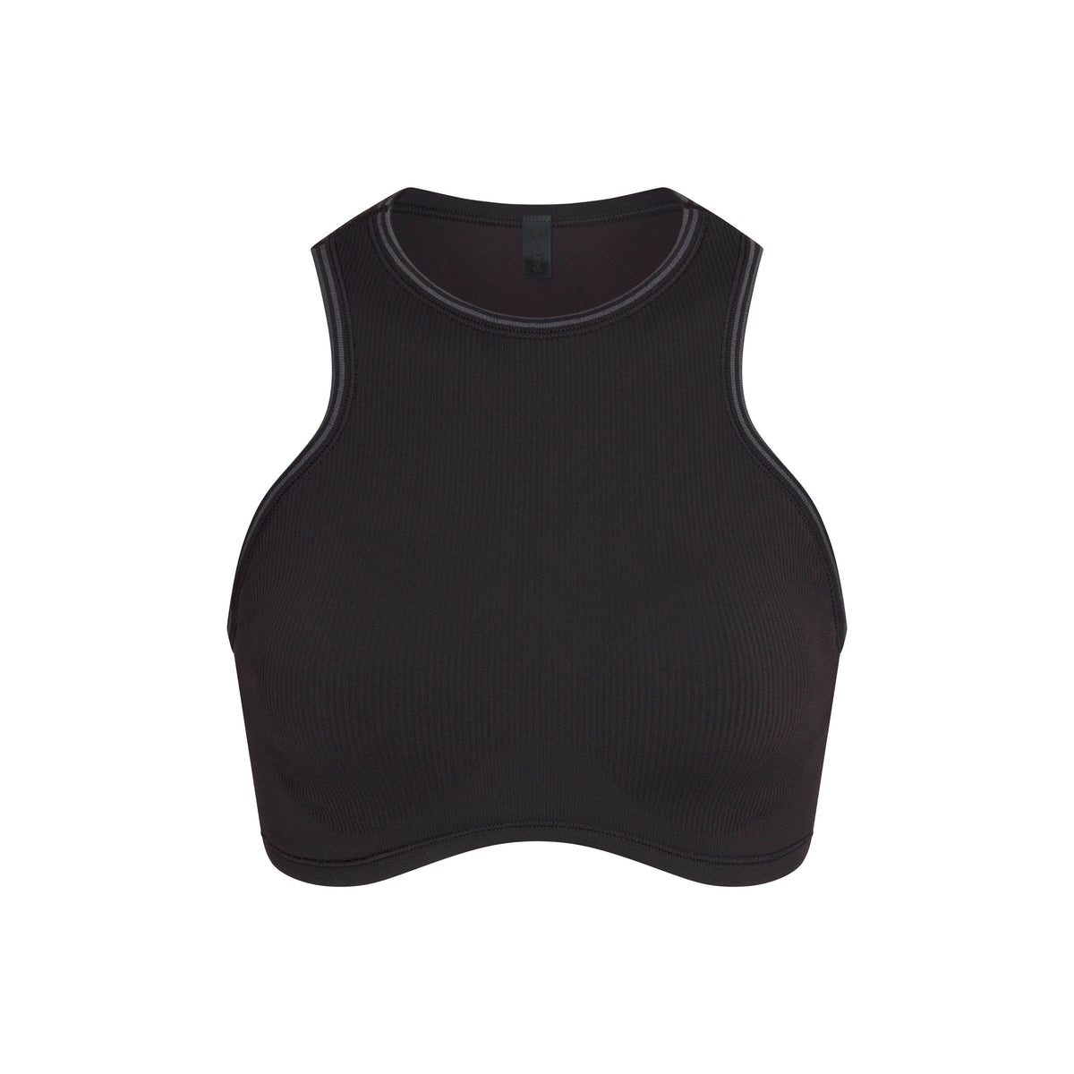 NikeSKIMS RIBBED SEAMLESS RACER FRONT BRA | OBSIDIAN