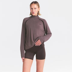 NikeSKIMS STRETCH KNIT LONG SLEEVE HALF ZIP | RESIN