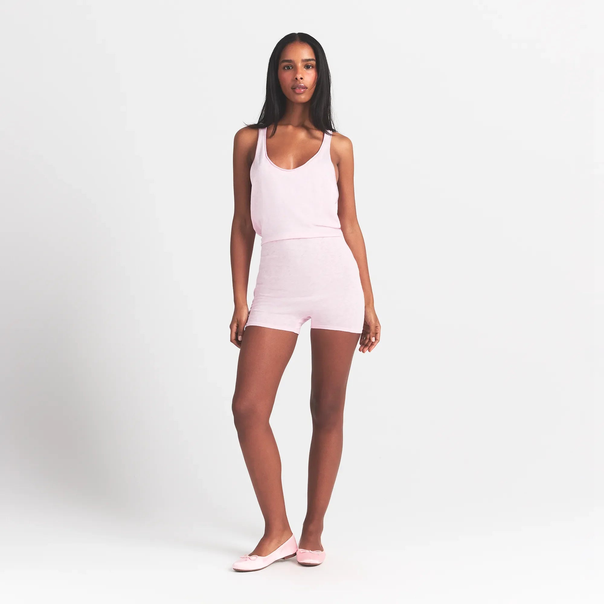 WORN IN JERSEY HEART ONESIE | BABY PINK