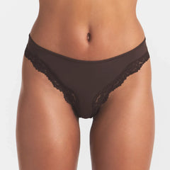 FITS EVERYBODY LACE TANGA | ESPRESSO