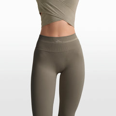 NikeSKIMS RIBBED SEAMLESS 34" STRAIGHT LEGGING | DUSTY OAKMOSS