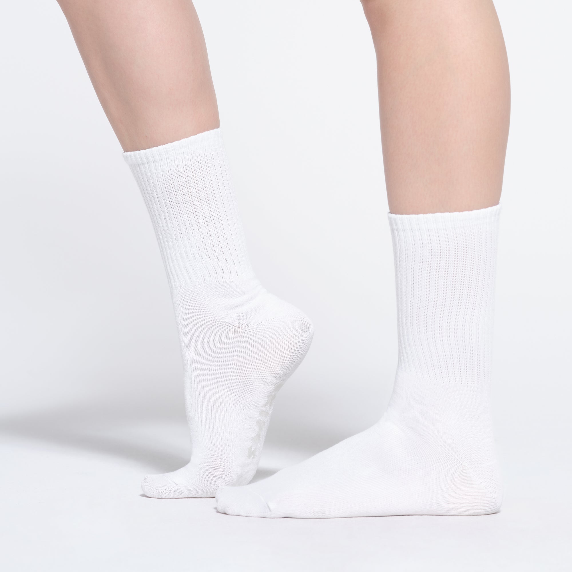 RIBBED CREW SOCK | SNOW