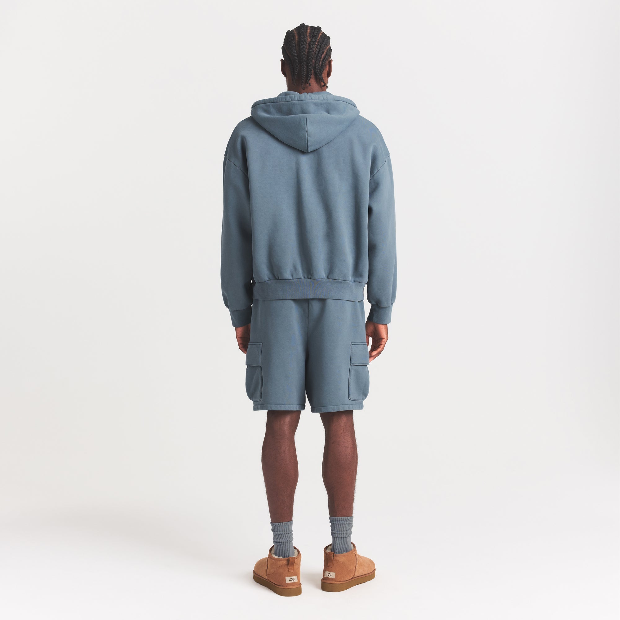 HEAVYWEIGHT FLEECE MENS CARGO SHORT | KYANITE