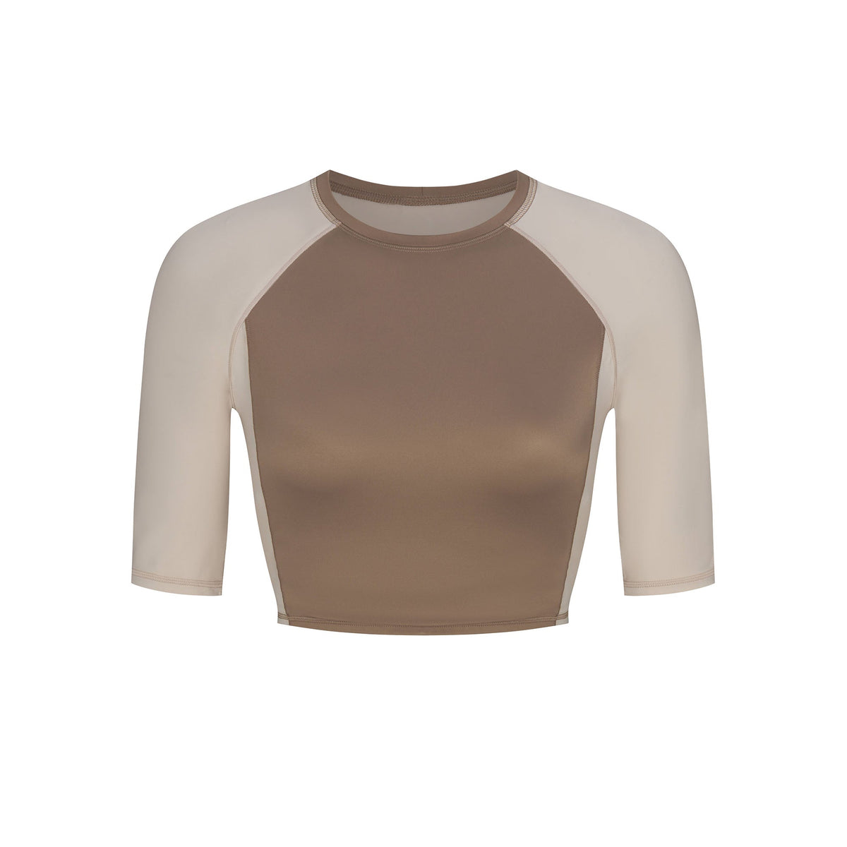 NikeSKIMS SHINE PADDED HALF SLEEVE CROP TOP | TRUFFLE AND STONE