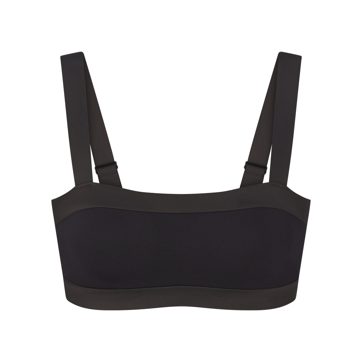 NikeSKIMS MATTE SHINE MIX STRAIGHT NECK BRA | OBSIDIAN AND IGNEOUS