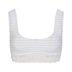 LIGHTWEIGHT COTTON LACE SCOOP BRALETTE | AIRSPACE LAGUNA STRIPE