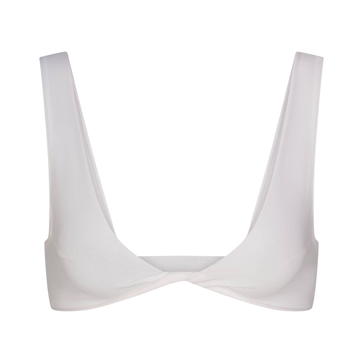 RAW EDGE MICRO PLUNGE BRALETTE | SNOW