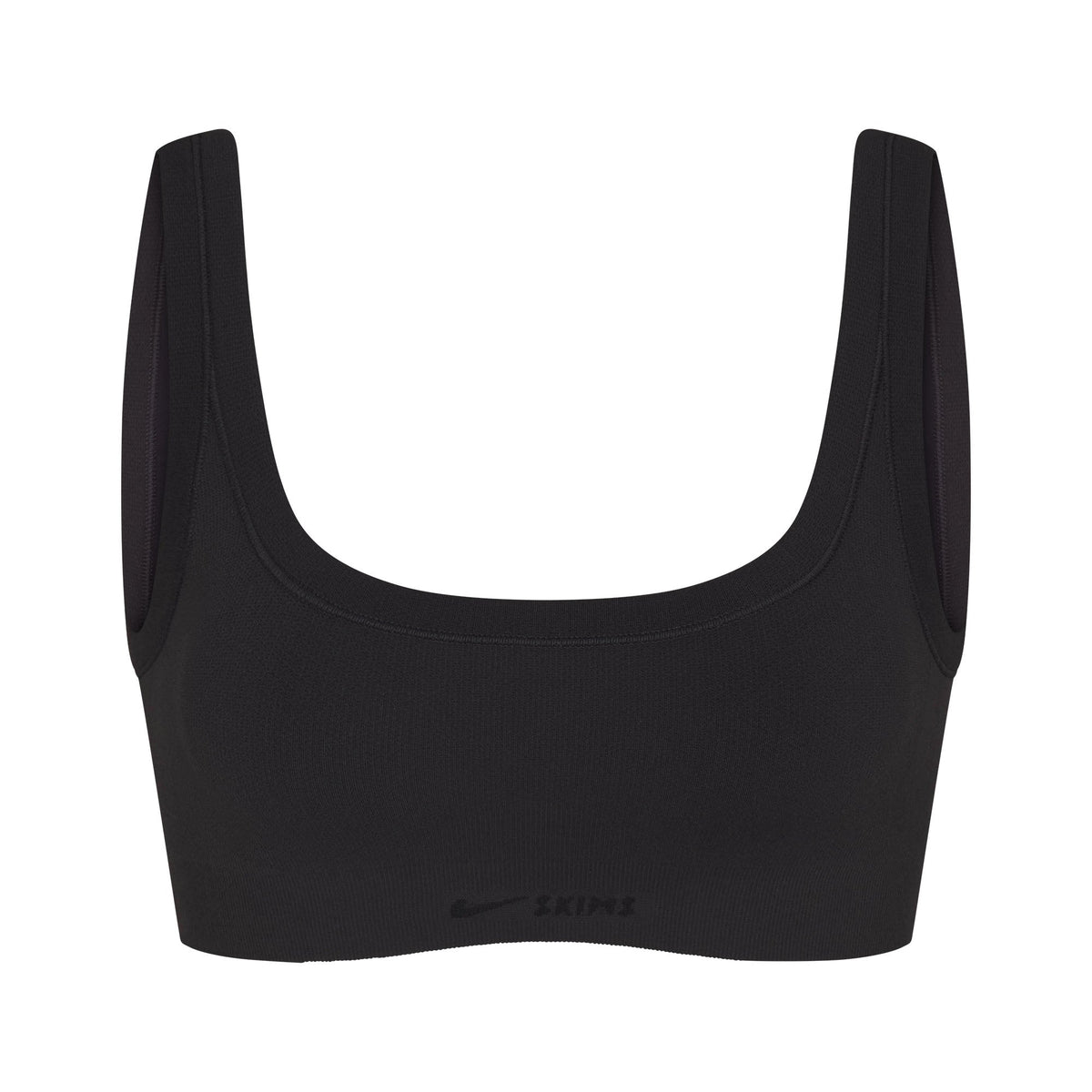NikeSKIMS VINTAGE SEAMLESS SCOOP NECK BRA | OBSIDIAN