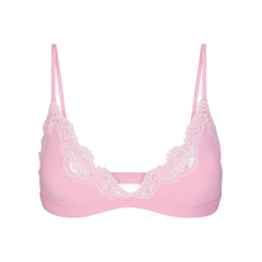 FITS EVERYBODY LACE TRIANGLE BRALETTE | BUBBLE GUM TONAL