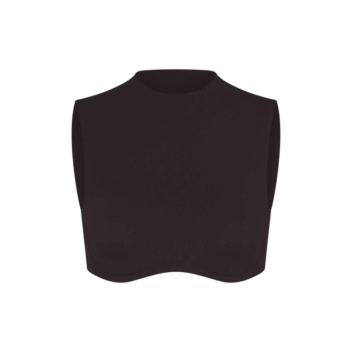 NikeSKIMS STUDIO STRETCH MOCK NECK BRA TOP | DARK ROAST