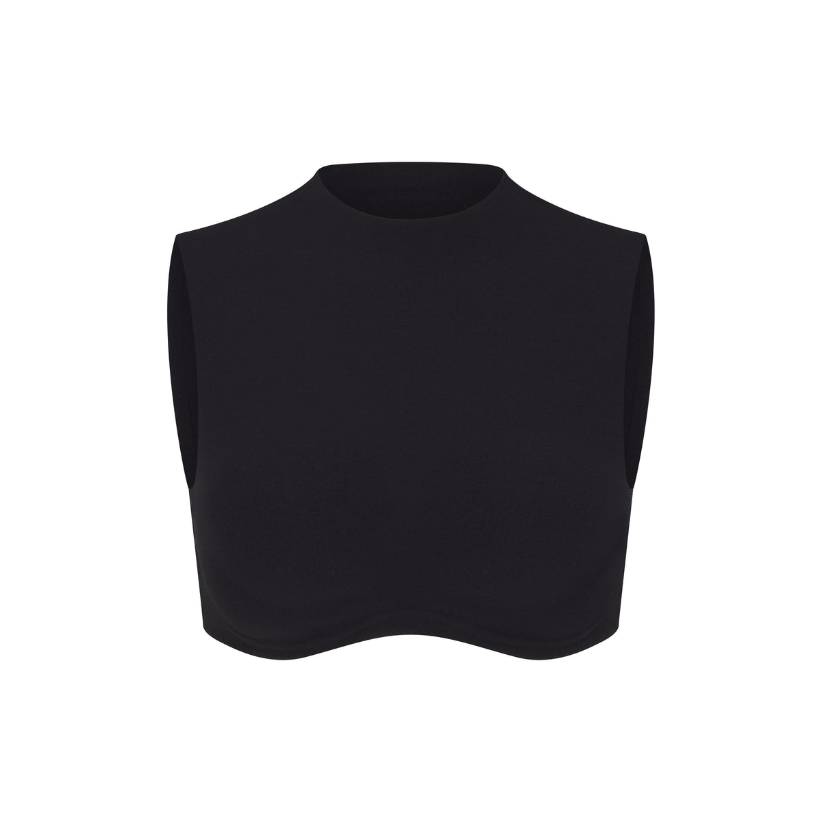 NikeSKIMS STUDIO STRETCH MOCK NECK BRA TOP | OBSIDIAN