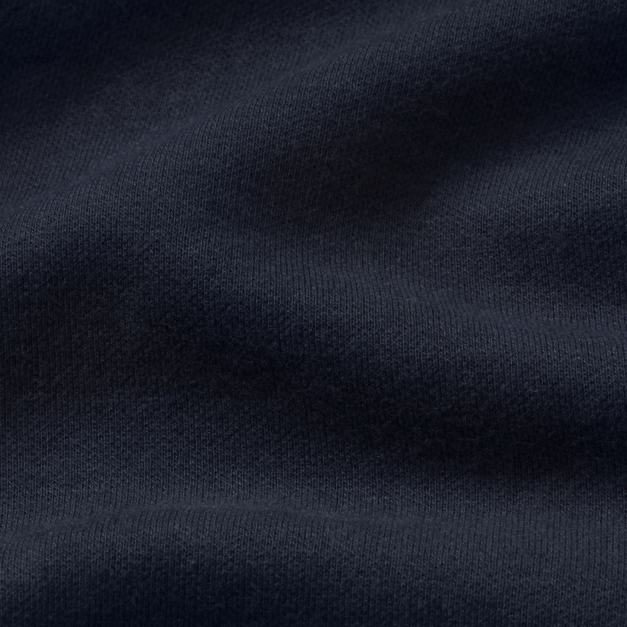COTTON FLEECE DOUBLE WAISTBAND SHORT | NAVY