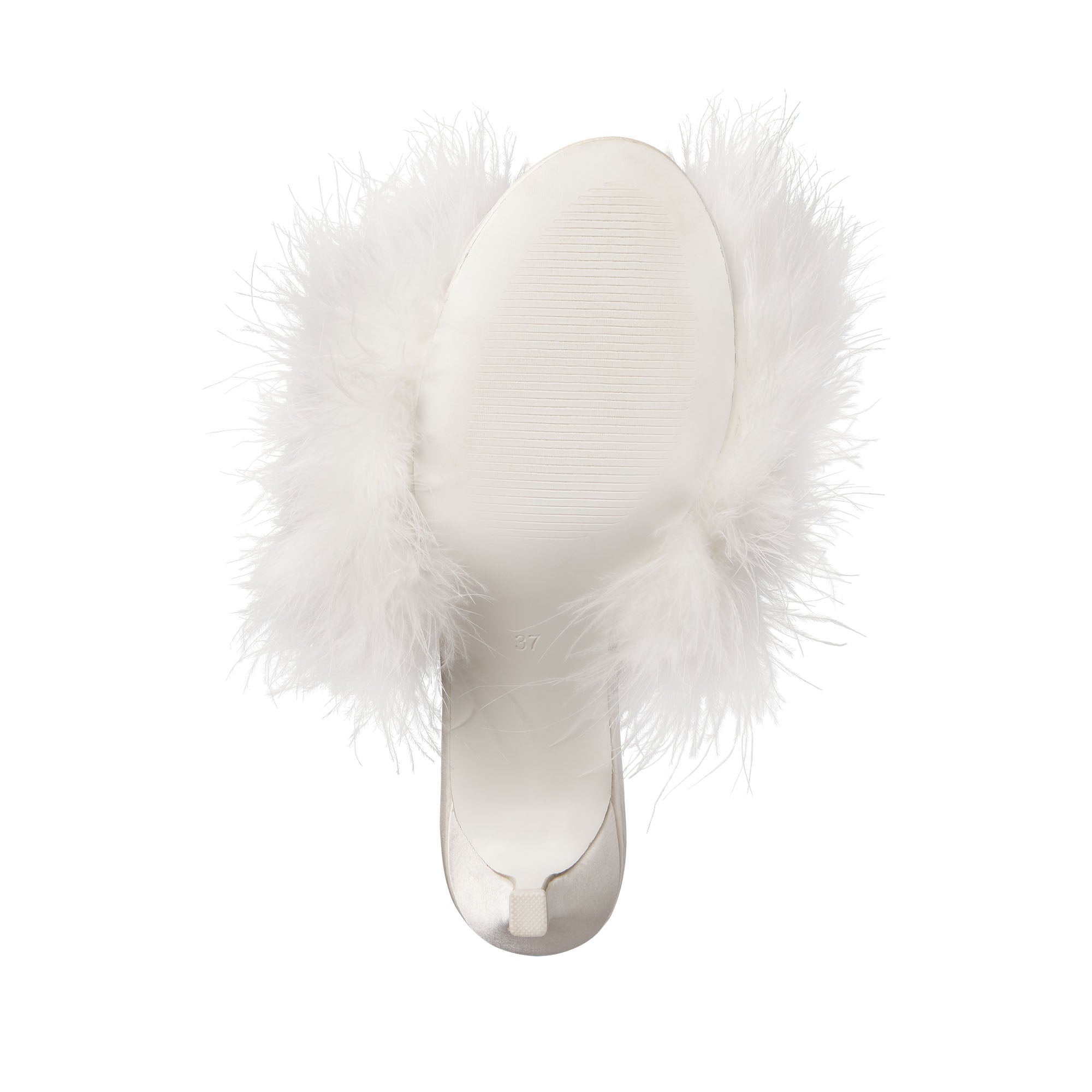 FEATHER KITTEN HEEL | IVORY