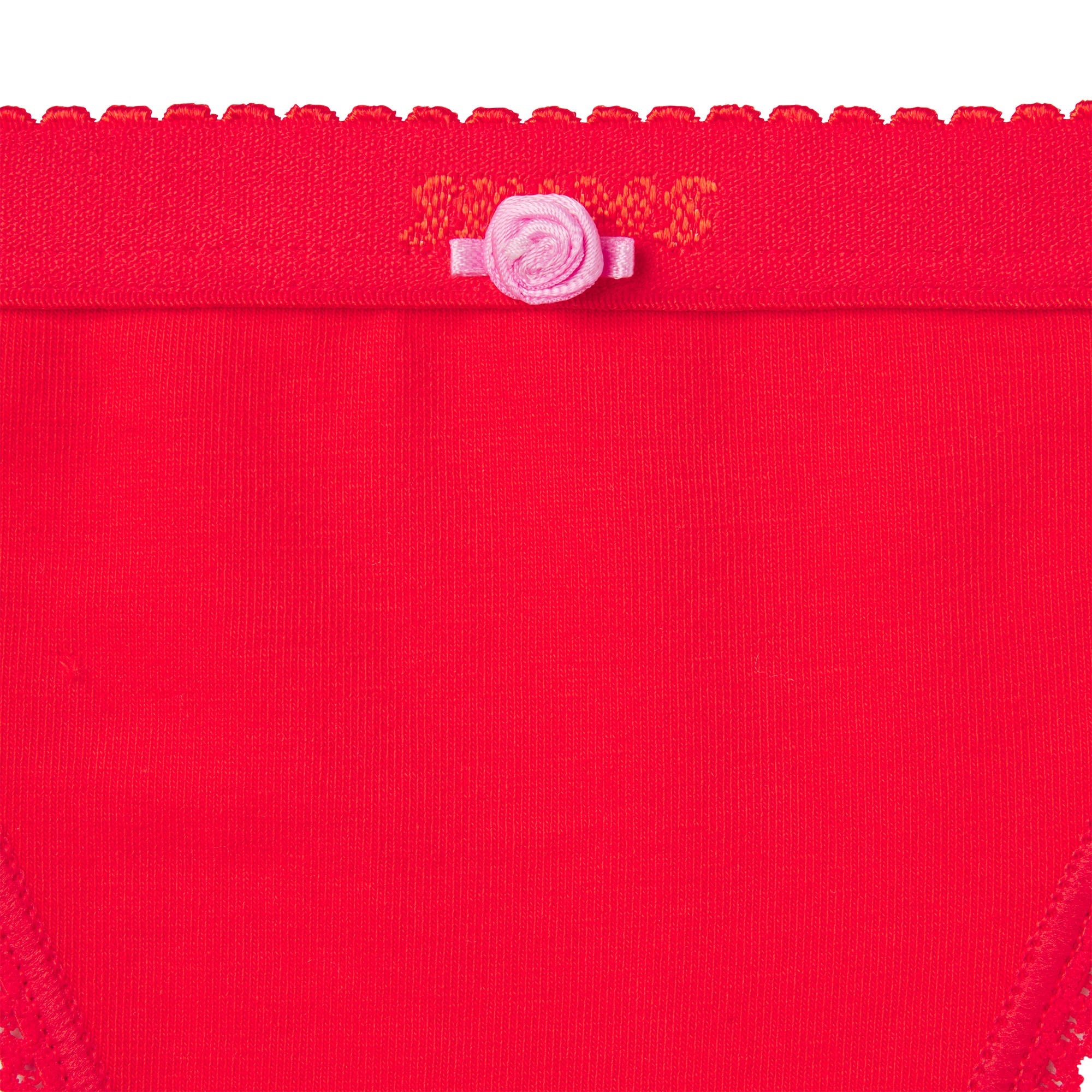 LIGHTWEIGHT COTTON LOGO PICOT STRING BIKINI | RUBY TONAL