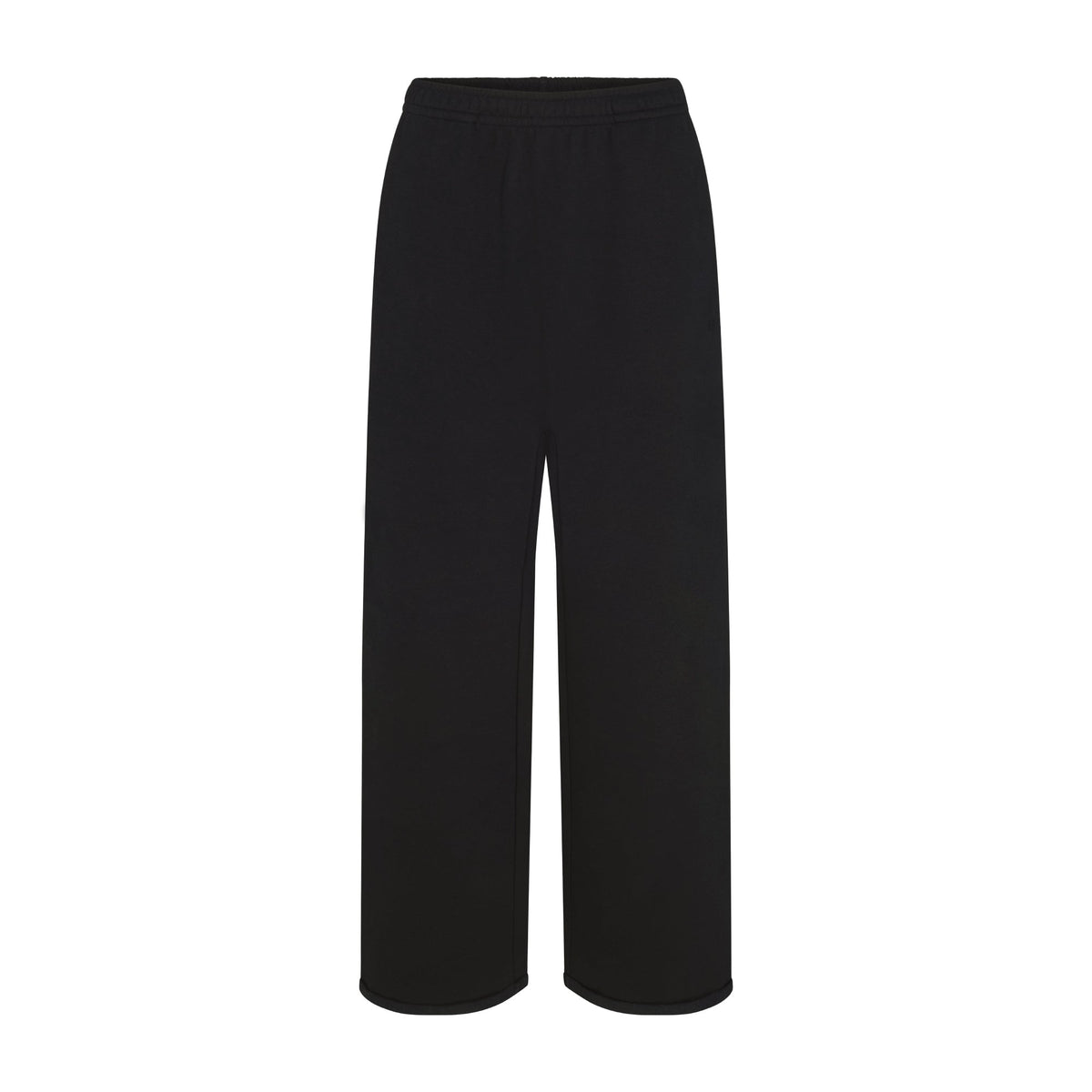 COTTON FLEECE OVERSIZED STRAIGHT LEG PANT | ONYX