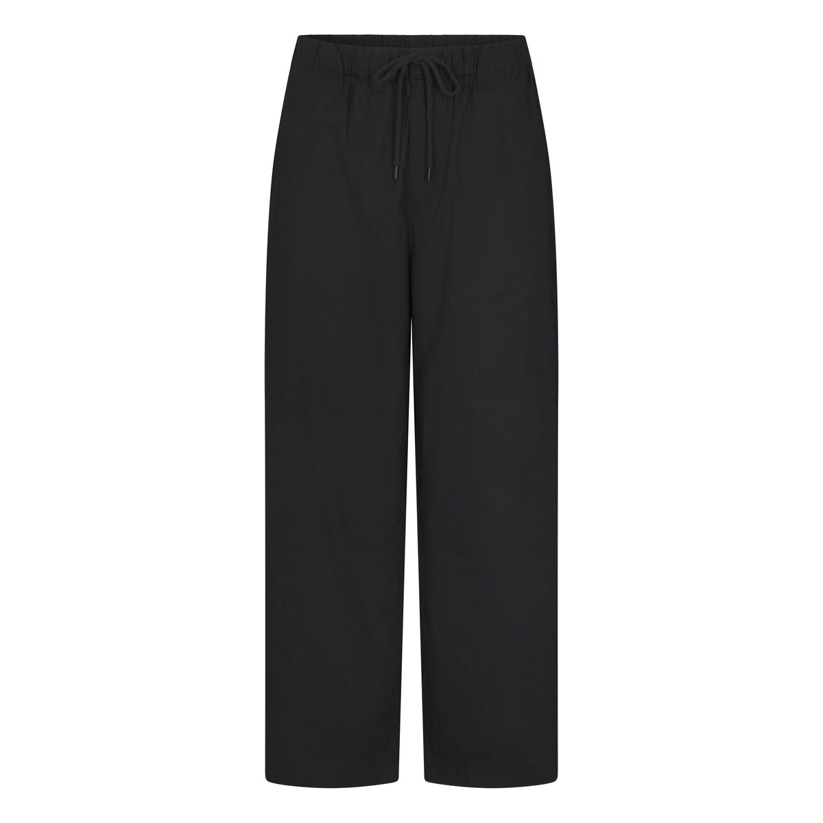 WOVEN COTTON OVERSIZED STRAIGHT LEG PANT | ONYX