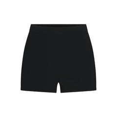 REFINED KNIT HIGH-WAISTED SHORT | OBSIDIAN