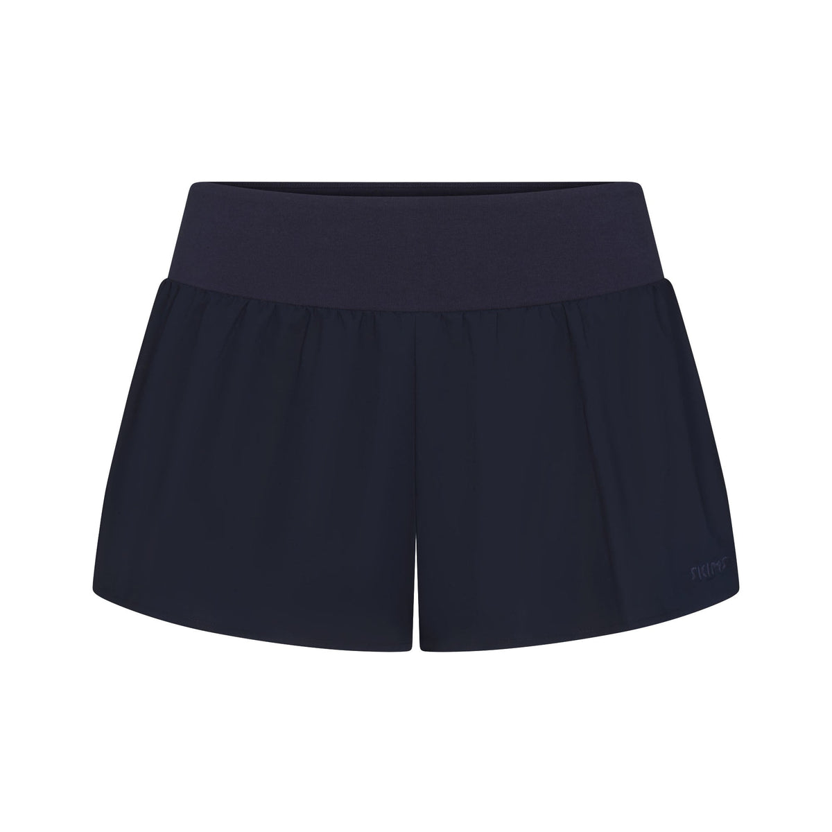 WOVEN COTTON FLUTTER SHORT | NAVY