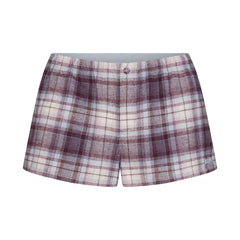 FLANNEL SLEEP CHEEKY BOXER | IRIS MICA PLAID