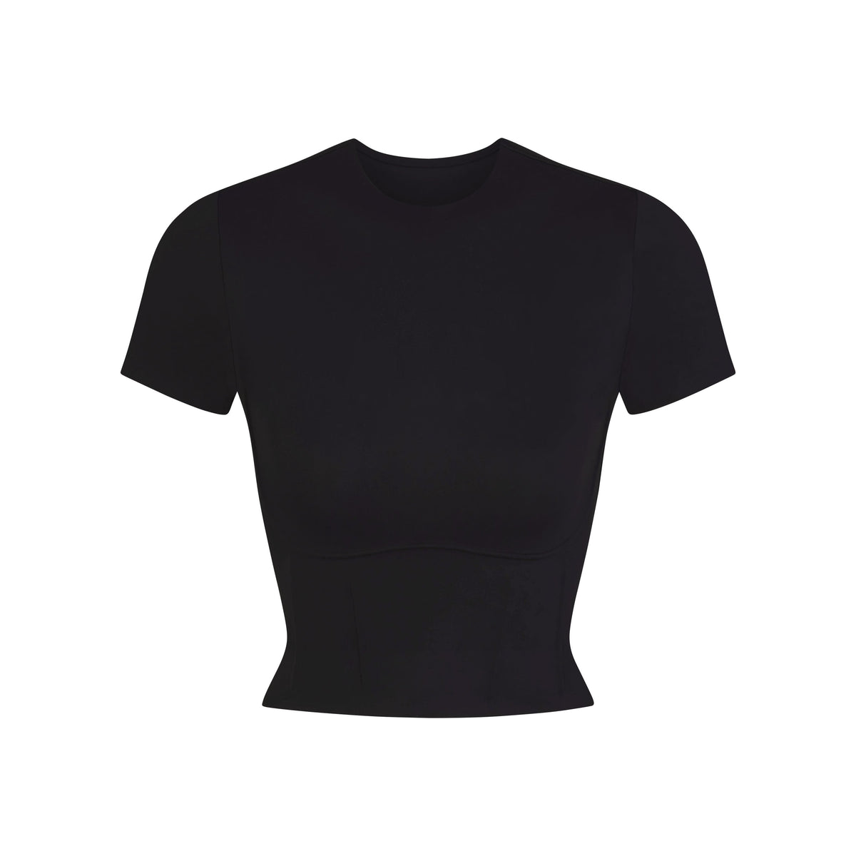 NikeSKIMS MATTE CROPPED CORSET T-SHIRT | OBSIDIAN